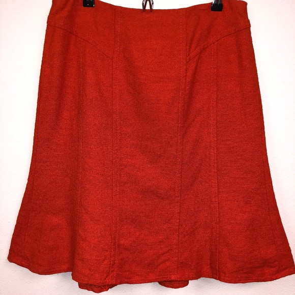 Orange Mid-length Skirt - Picture 1 of 3